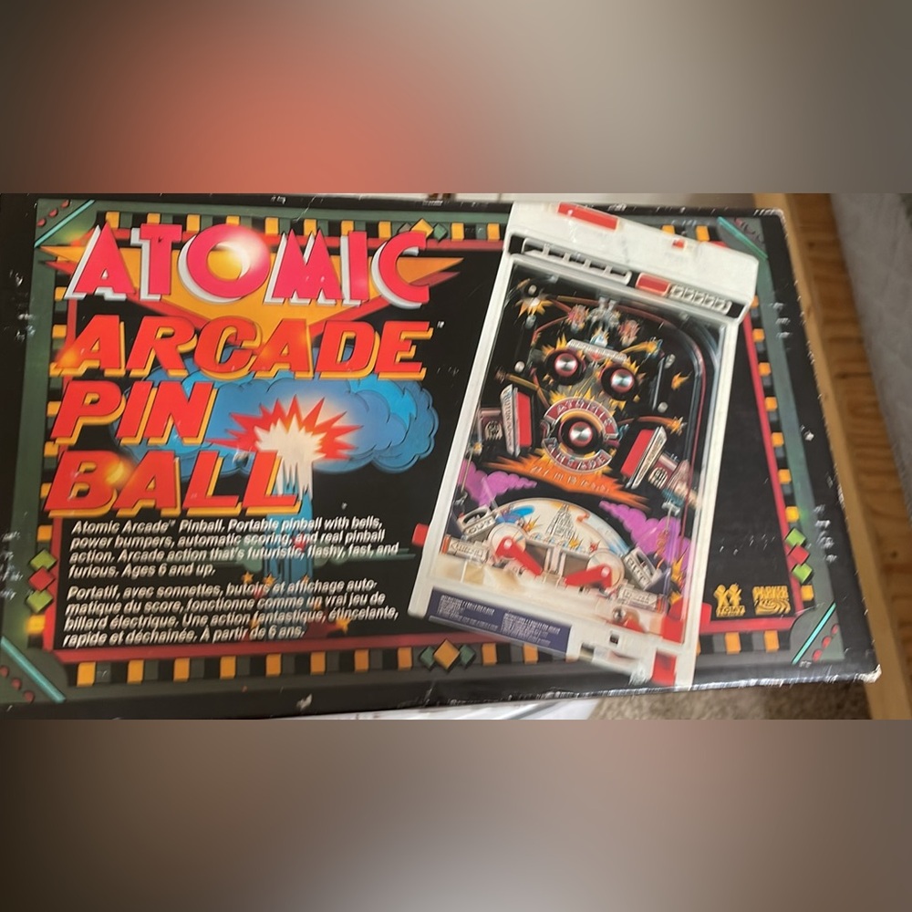 Vintage 1979 Electronic Atomic Arcade Pinball by Tomy in Box Works Tabletop